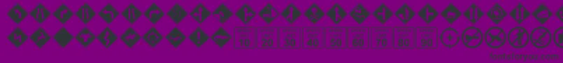 GgSigndings Font – Black Fonts on Purple Background