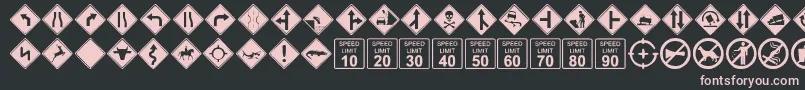 GgSigndings Font – Pink Fonts on Black Background