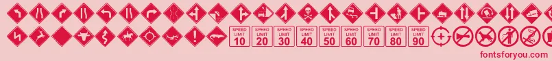 GgSigndings Font – Red Fonts on Pink Background