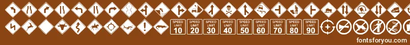 GgSigndings Font – White Fonts on Brown Background