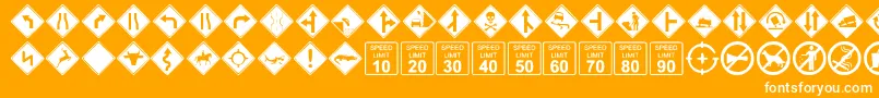 GgSigndings Font – White Fonts on Orange Background