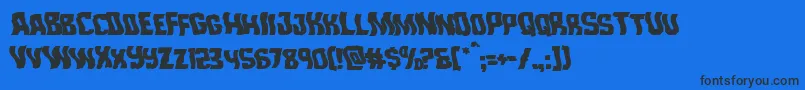 Monsterhunterwarp Font – Black Fonts on Blue Background