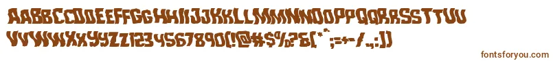 Monsterhunterwarp Font – Brown Fonts on White Background