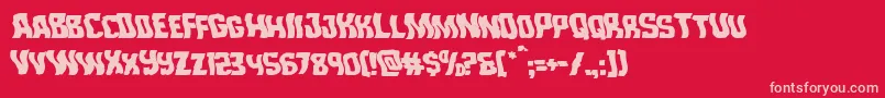 Monsterhunterwarp Font – Pink Fonts on Red Background