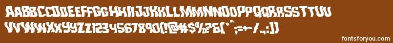 Monsterhunterwarp Font – White Fonts on Brown Background