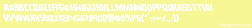 Monsterhunterwarp Font – White Fonts on Yellow Background