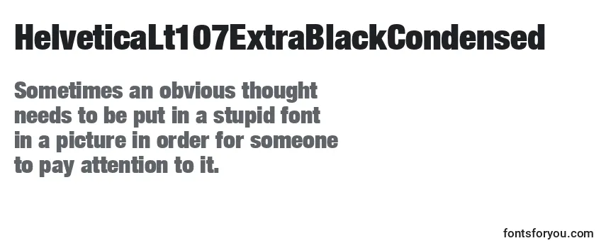 HelveticaLt107ExtraBlackCondensed Font