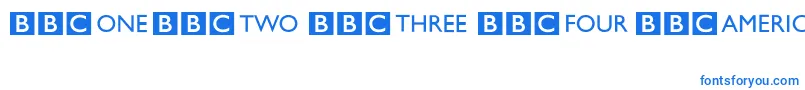 BbcStripedChannelLogos Font – Blue Fonts on White Background