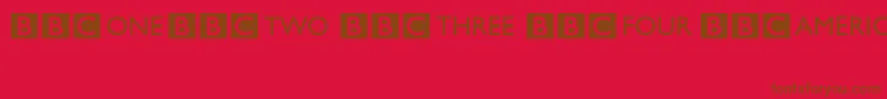 BbcStripedChannelLogos Font – Brown Fonts on Red Background