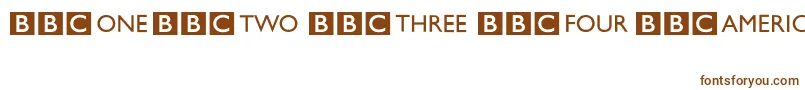 BbcStripedChannelLogos Font – Brown Fonts on White Background