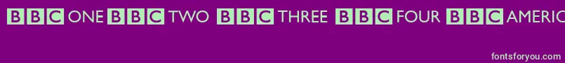 BbcStripedChannelLogos Font – Green Fonts on Purple Background