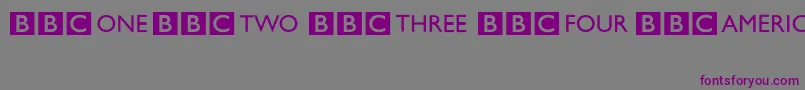 BbcStripedChannelLogos Font – Purple Fonts on Gray Background