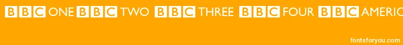 BbcStripedChannelLogos Font – White Fonts on Orange Background