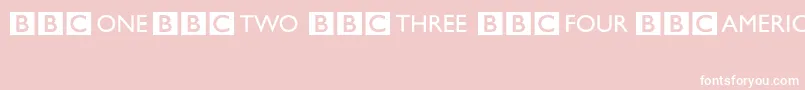 BbcStripedChannelLogos Font – White Fonts on Pink Background
