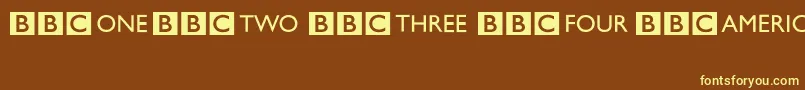 BbcStripedChannelLogos Font – Yellow Fonts on Brown Background