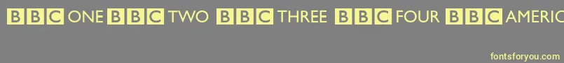 BbcStripedChannelLogos Font – Yellow Fonts on Gray Background