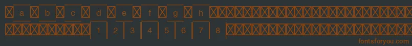 GamepiltstdChessdraughts-fontti – ruskeat fontit mustalla taustalla