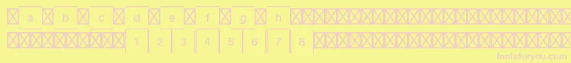 GamepiltstdChessdraughts Font – Pink Fonts on Yellow Background