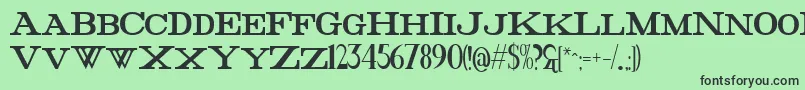 FatHighest Font – Black Fonts on Green Background