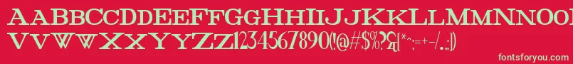 FatHighest Font – Green Fonts on Red Background