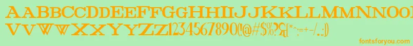 FatHighest Font – Orange Fonts on Green Background