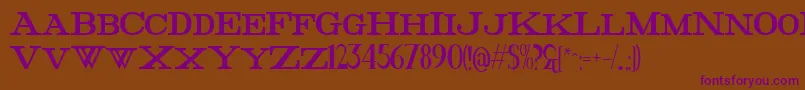 FatHighest Font – Purple Fonts on Brown Background