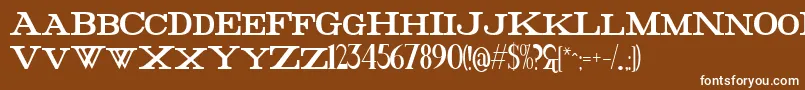 FatHighest Font – White Fonts on Brown Background