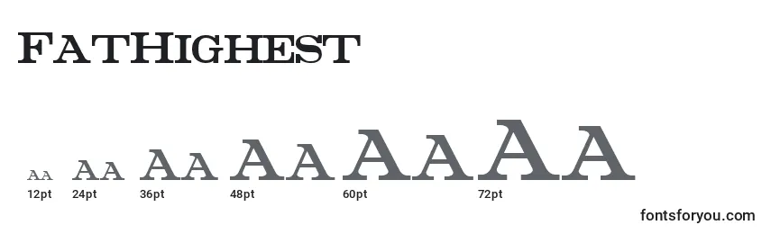 FatHighest Font Sizes