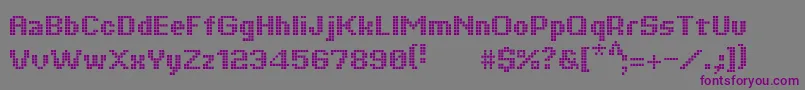 Шрифт Tiquet – фиолетовые шрифты на сером фоне