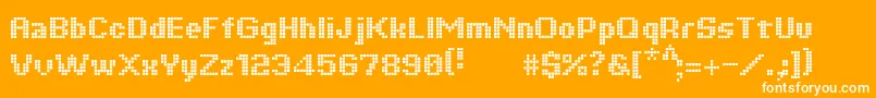 Tiquet Font – White Fonts on Orange Background