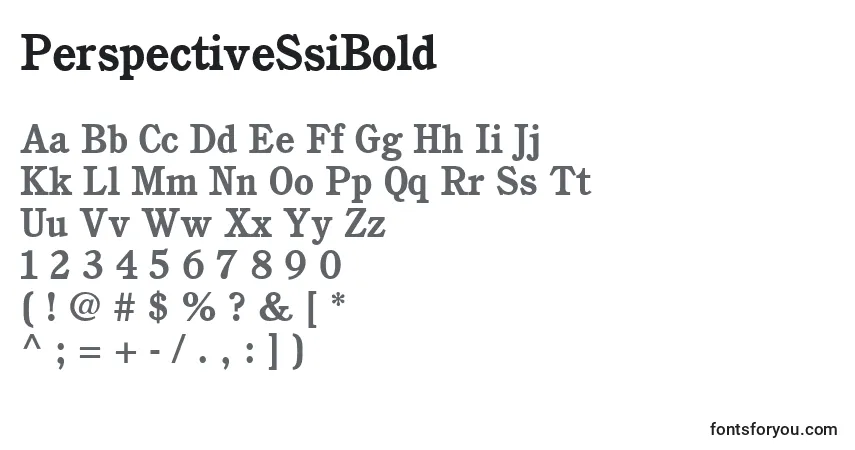 Schriftart PerspectiveSsiBold – Alphabet, Zahlen, spezielle Symbole