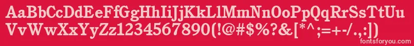 PerspectiveSsiBold Font – Pink Fonts on Red Background