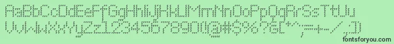 Perfoconec Font – Black Fonts on Green Background