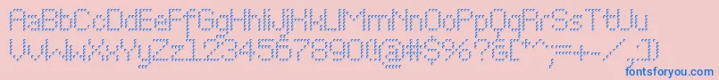 Perfoconec Font – Blue Fonts on Pink Background