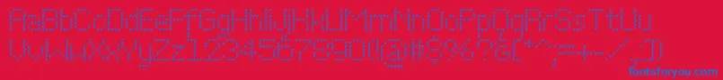 Perfoconec Font – Blue Fonts on Red Background
