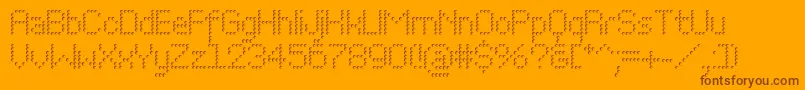 Perfoconec Font – Brown Fonts on Orange Background