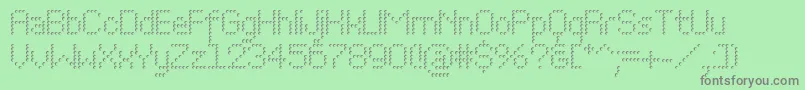Perfoconec Font – Gray Fonts on Green Background