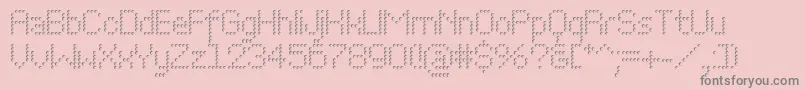 Perfoconec Font – Gray Fonts on Pink Background