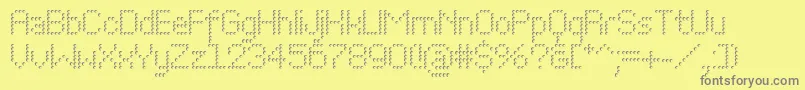 Perfoconec Font – Gray Fonts on Yellow Background