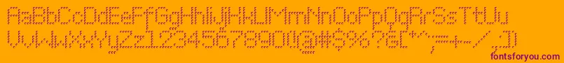 Perfoconec Font – Purple Fonts on Orange Background
