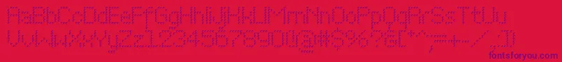 Perfoconec Font – Purple Fonts on Red Background