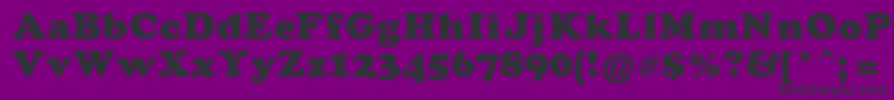DarkenHolpa-fontti – mustat fontit violetilla taustalla