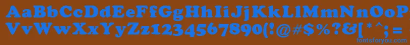 DarkenHolpa Font – Blue Fonts on Brown Background