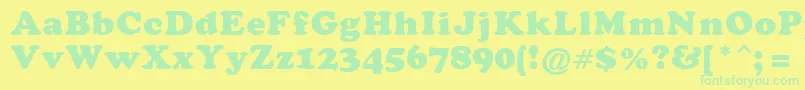 DarkenHolpa Font – Green Fonts on Yellow Background