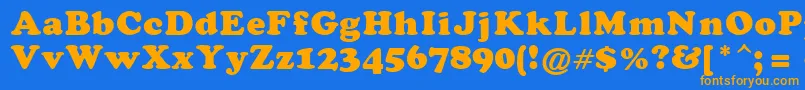 DarkenHolpa Font – Orange Fonts on Blue Background