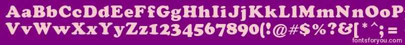 DarkenHolpa Font – Pink Fonts on Purple Background