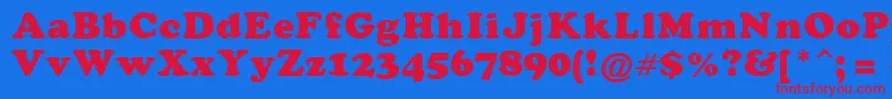 DarkenHolpa Font – Red Fonts on Blue Background