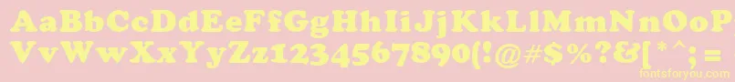 DarkenHolpa Font – Yellow Fonts on Pink Background