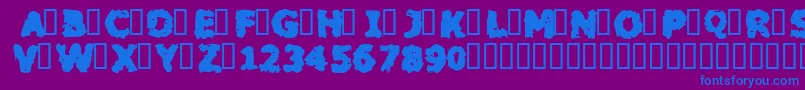 Blacm Font – Blue Fonts on Purple Background