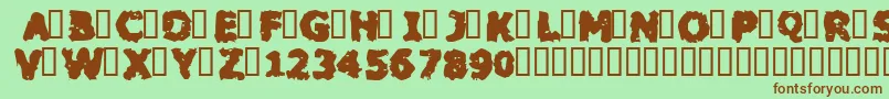 Blacm Font – Brown Fonts on Green Background